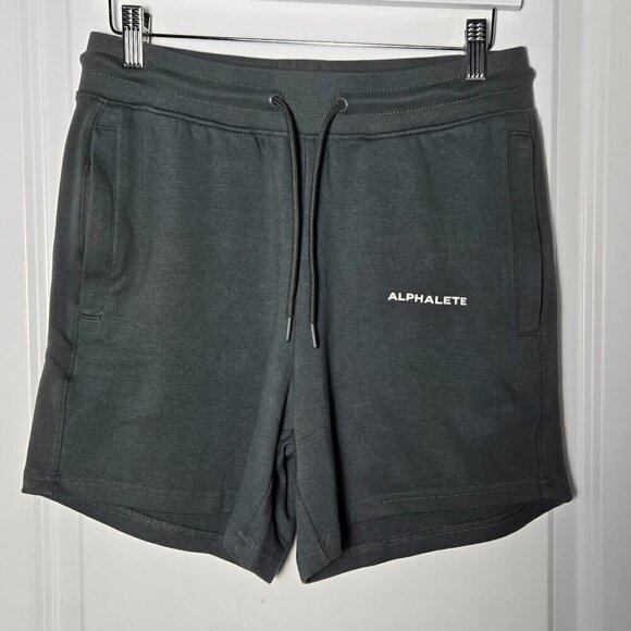 NWT Alphalete Essential Core Shorts - L Concrete Grey-Green - Picture 2 of 4